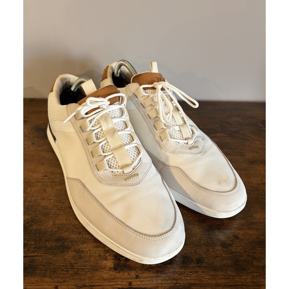 WOLF & SHEPHERD CROSSOVER VICTORY TRAINER SNEAKERS Mens Size 12 White Beige